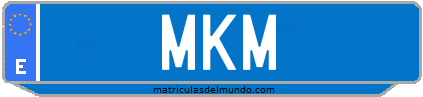 Matrícula de taxi MKM