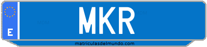Matrícula de taxi MKR