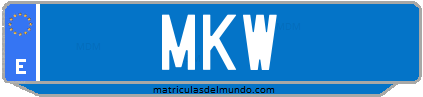 Matrícula de taxi MKW