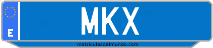 Matrícula de taxi MKX