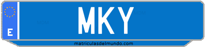 Matrícula de taxi MKY