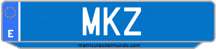 Matrícula de taxi MKZ