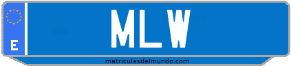 Matrícula de taxi MLW