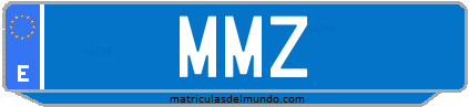 Matrícula de taxi MMZ