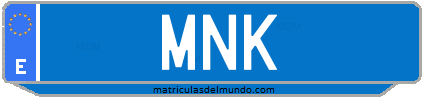 Matrícula de taxi MNK