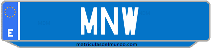 Matrícula de taxi MNW