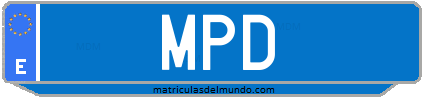 Matrícula de taxi MPD