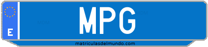 Matrícula de taxi MPG