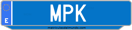 Matrícula de taxi MPK