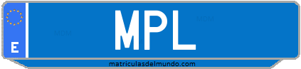 Matrícula de taxi MPL