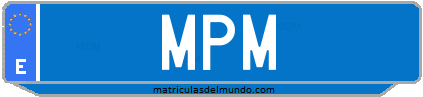 Matrícula de taxi MPM