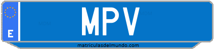 Matrícula de taxi MPV