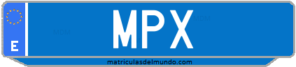 Matrícula de taxi MPX