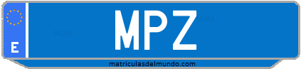 Matrícula de taxi MPZ