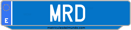 Matrícula de taxi MRD