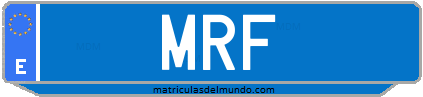 Matrícula de taxi MRF