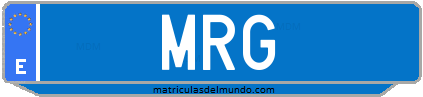 Matrícula de taxi MRG