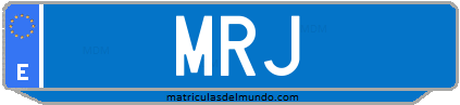 Matrícula de taxi MRJ