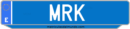 Matrícula de taxi MRK