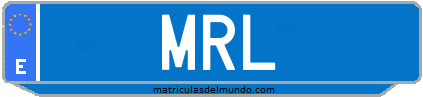 Matrícula de taxi MRL