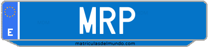 Matrícula de taxi MRP