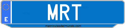 Matrícula de taxi MRT