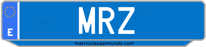 Matrícula de taxi MRZ