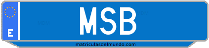 Matrícula de taxi MSB