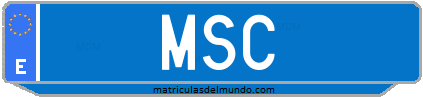 Matrícula de taxi MSC