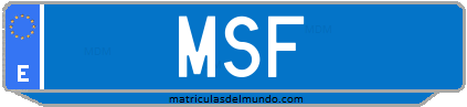 Matrícula de taxi MSF