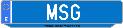 Matrícula de taxi MSG