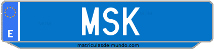 Matrícula de taxi MSK