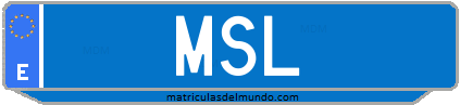 Matrícula de taxi MSL