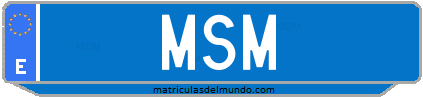 Matrícula de taxi MSM