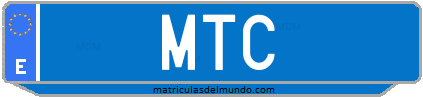 Matrícula de taxi MTC