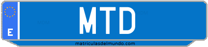 Matrícula de taxi MTD