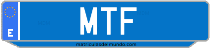 Matrícula de taxi MTF