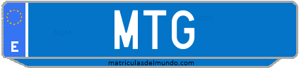 Matrícula de taxi MTG