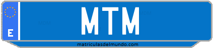 Matrícula de taxi MTM