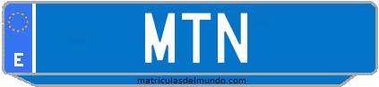 Matrícula de taxi MTN