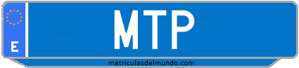 Matrícula de taxi MTP