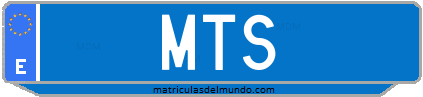 Matrícula de taxi MTS