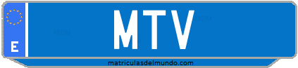 Matrícula de taxi MTV