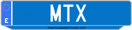 Matrícula de taxi MTX