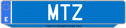 Matrícula de taxi MTZ