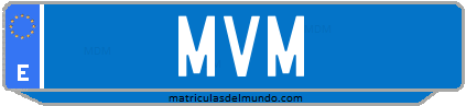 Matrícula de taxi MVM