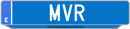 Matrícula de taxi MVR