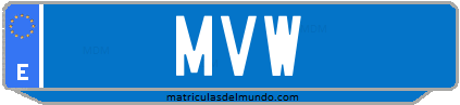 Matrícula de taxi MVW