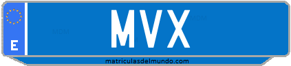Matrícula de taxi MVX