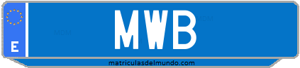 Matrícula de taxi MWB
